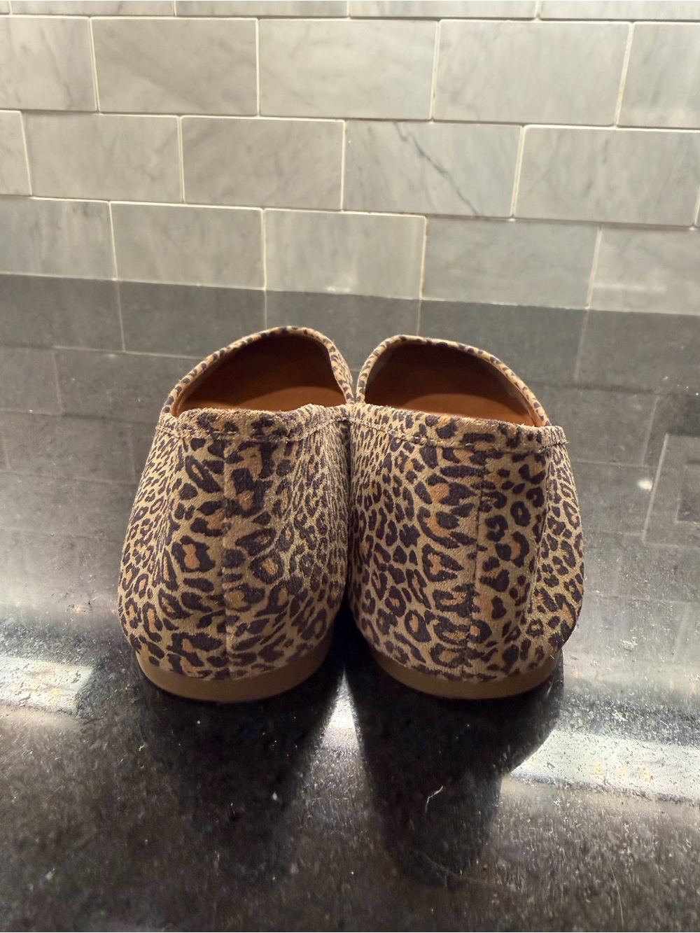 Lucky Brand Leopard Print Genuine Suede Ballet Flats Women’s 8.5 - Picture 4 of 5